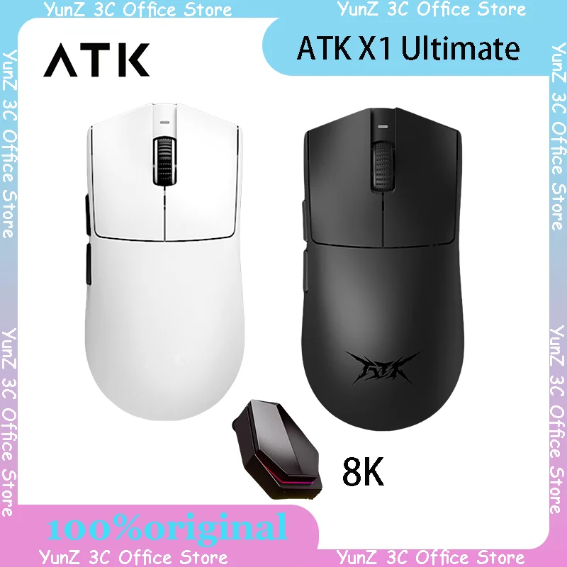 ATK X1 Ultimate Dual-Mode Wireless Wireless 8K 8K PAW3950ULTRA Žiadna diera Lightweight Ergonomic Gaming E-Sports Office Office Mouse