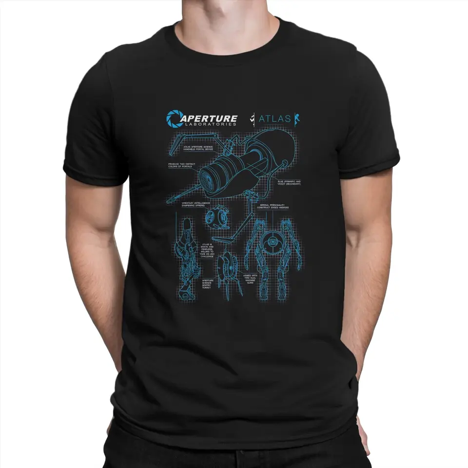 Atlas Android Hip Hop Tshirt Portal Príležitostné tričko letné tričko pre mužov ženy