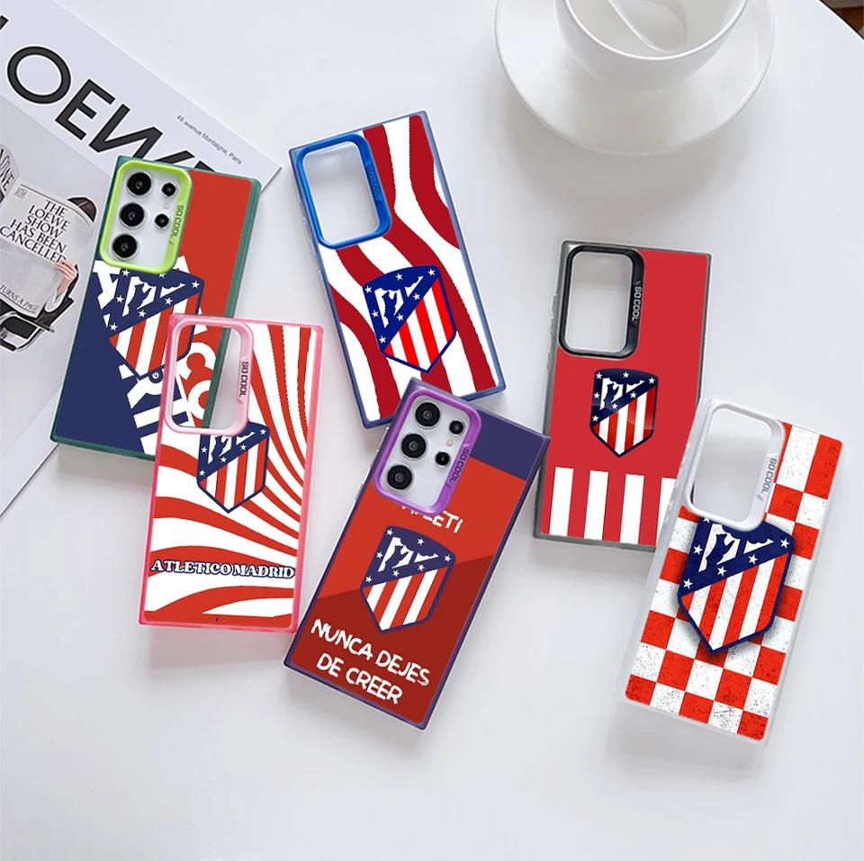 Atletico-FC-Madrid telefónny prípad pre Xiaomi Redmi 14C 13C 12C 13 12 10 A1 A2 A3 9T 9a K60 K40 4G 5G 5G anti Fall Matte zadný kryt