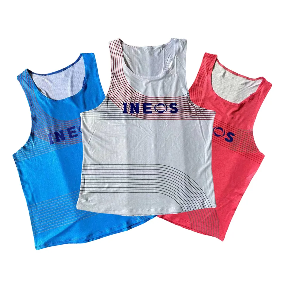 Atletika Tank Top Runnning Speed ​​Fitness košeľa Guys bez rukávov pánske oblečenie športovec Track Field Singlet Run