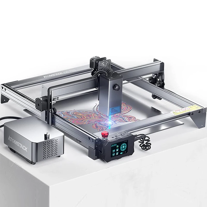 AtomStack A20 S20 X20 Pro Laser Graver 130W Graniaci stropný stroj na drevo kovový kov 20W Výstupný výkon DIY CNC Cutting