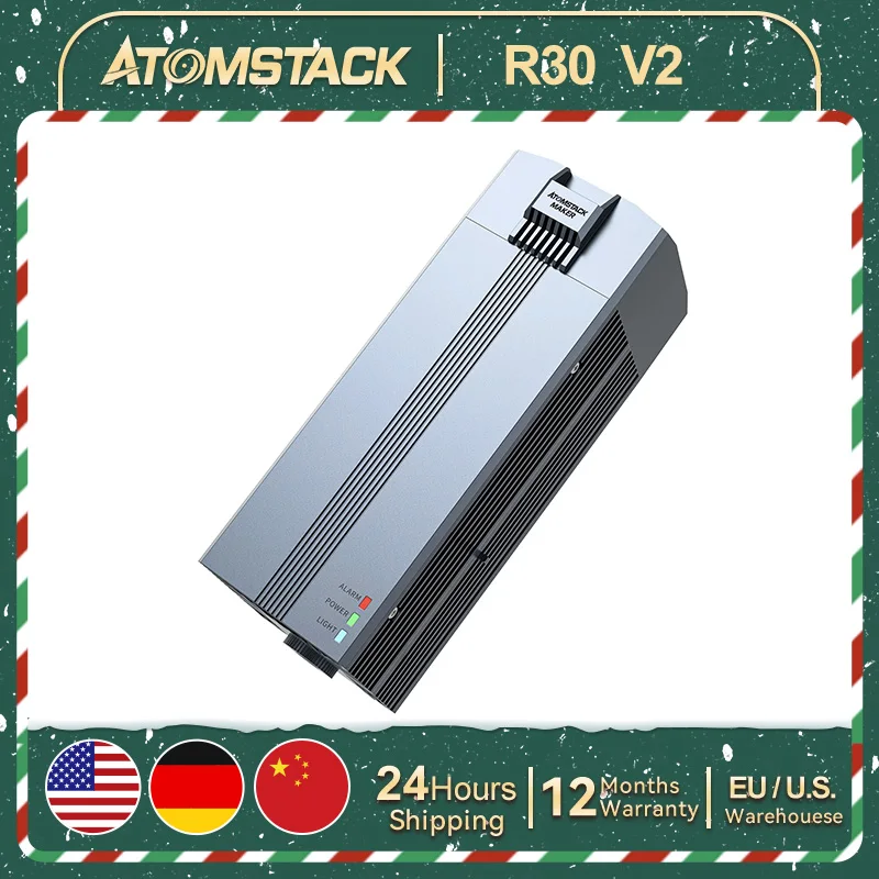 AtomStack R30 V2 1064nm Infračervený laserový modul gravírovanie kovové plastové šperky pre AtomStack Laser Explant Gravírovanie hlavy
