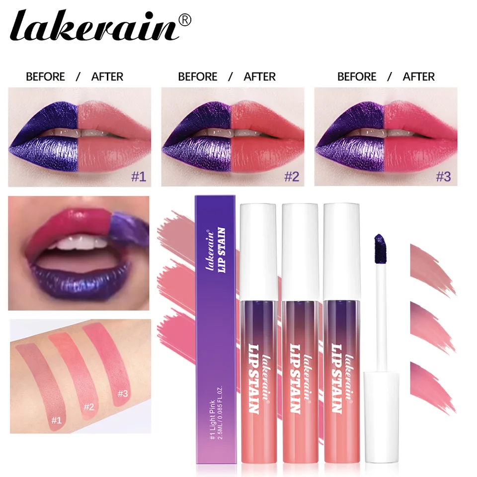 Atrament na pery pre pery Dlhé trvanie atramentového laboratóru Pink rúžové rúžy vodotesné pery pery kombo Combo Permanent Tint Women '