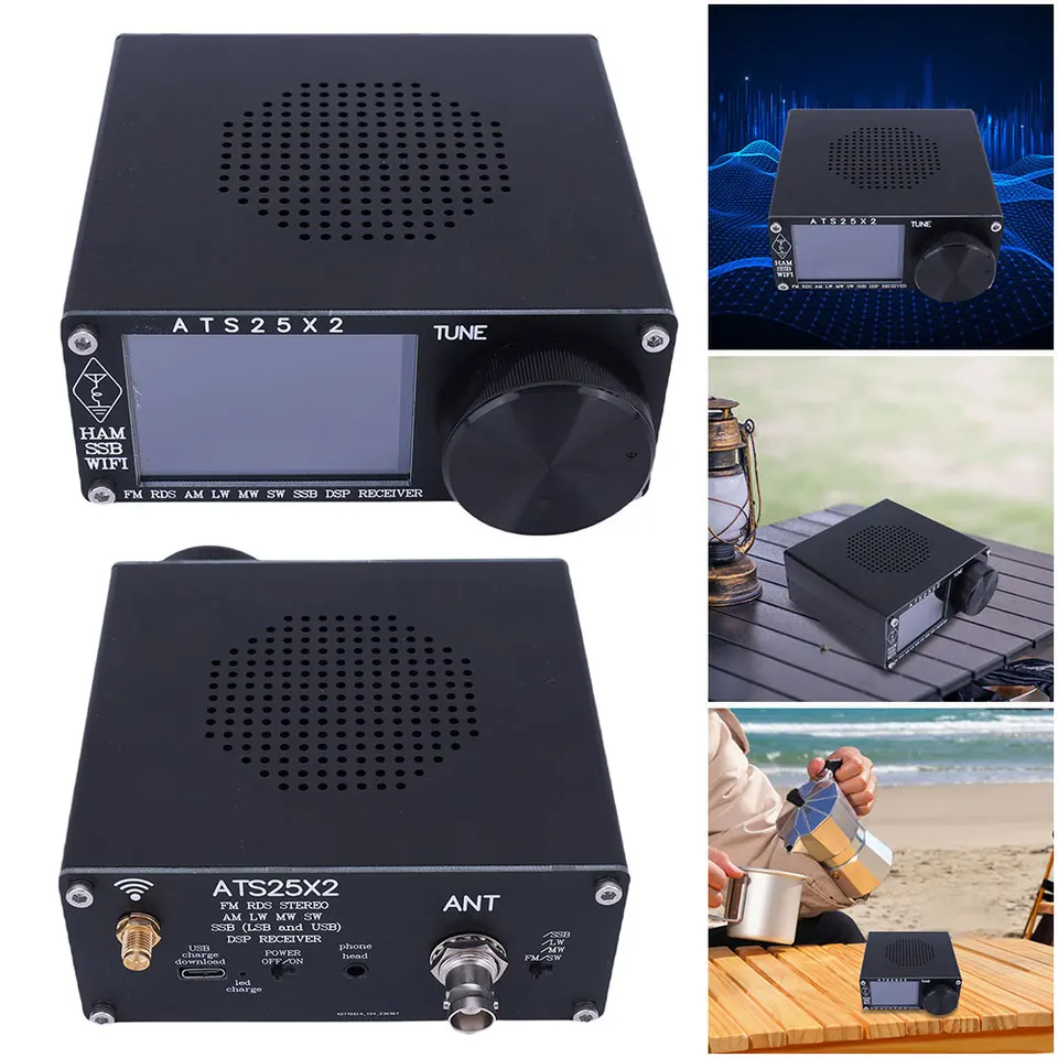 ATS25X2 All Band Radio 2.4inch dotykový displej DSP App Network WiFi Configuratio ShortWave Frekvenčný rádiový skener prijímača