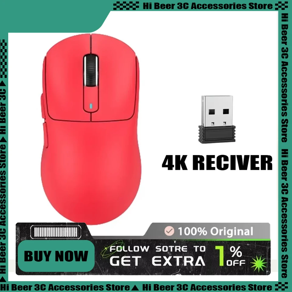 Attack Shark X3 Pro Wireless Mouse Tri Mode 4K PAW3395 RECIVER Bluetooth Gaming Mouse ESports MICE PC Game Príslušenstvo Muž