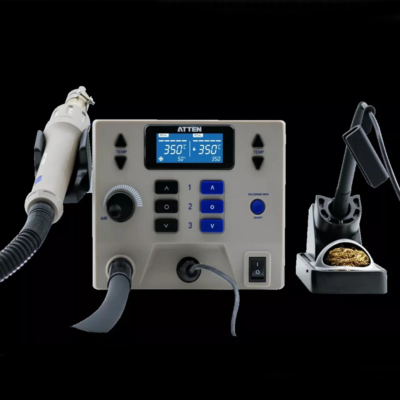 Atten ST-8902d 8602d 2in1 Digital BGA Rework Station 1300W Hot Air Gun 90W Soiling Iron Solder Station Welding Tool 862d