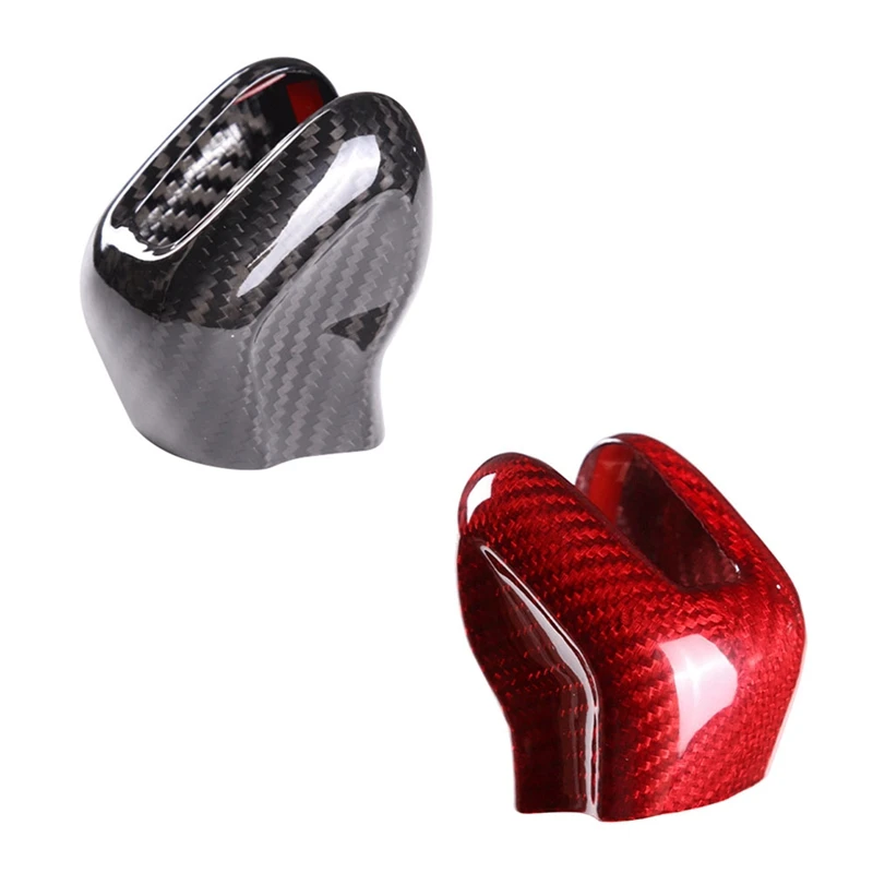 Au04 -CAR Central Control Gomb Cover Cover pre Volvo XC60 XC90 S90 V90 S60 V60 2015-2020 Nálepka na zmenu hlavy uhlíkových vlákien