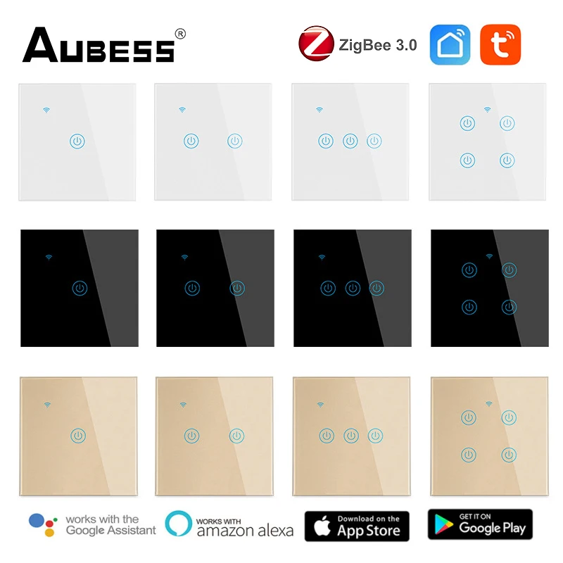 Aubess Zigbee Smart Switch potrebuje neutrálny drôt EÚ SMART LIGHT SWINT TUYA SMART LIFE CONNAT