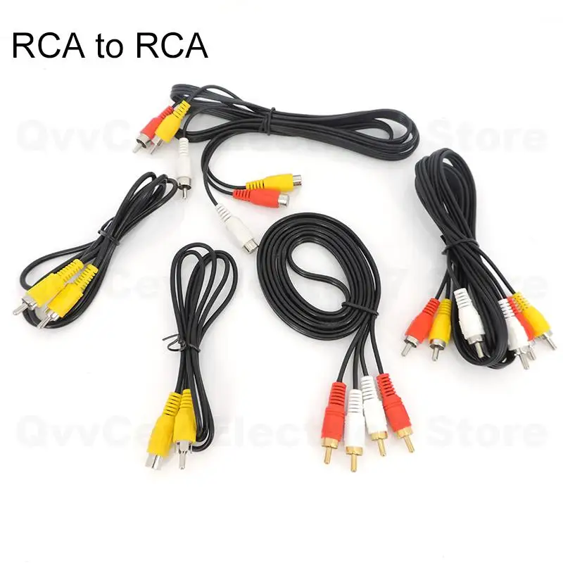 Audio kábel muž do 2 3 RCA ženský konektor stereo do 2RCA 3RCA Socket AV adaptér konektorový médium Player A7