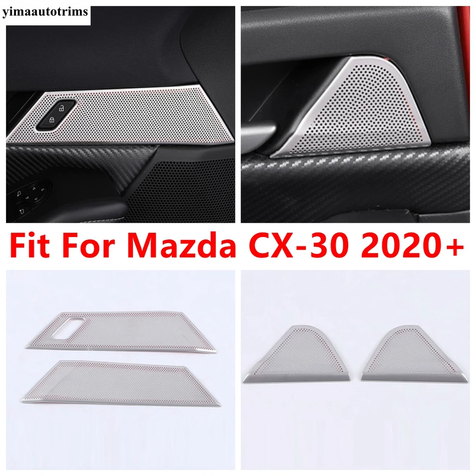 Audio stereofónny reproduktor reproduktor Loudspeaker Zvukový rámec krytu obruchu z nehrdzavejúcej ocele Interiér pre Mazda CX-30 2020 2021 2022