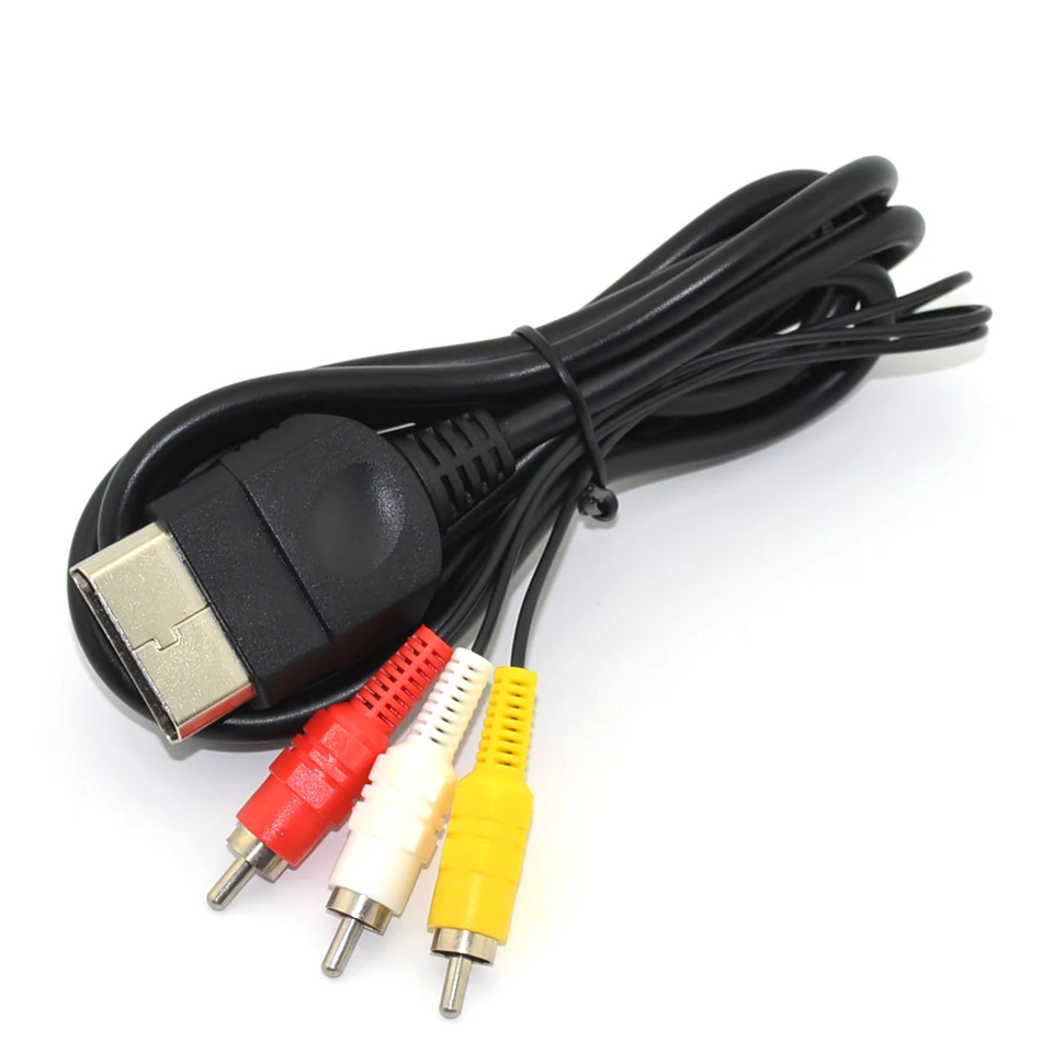 Audio video AV kompozitný kábel kábla pre konektor Xbox 3RCA AV adaptéra