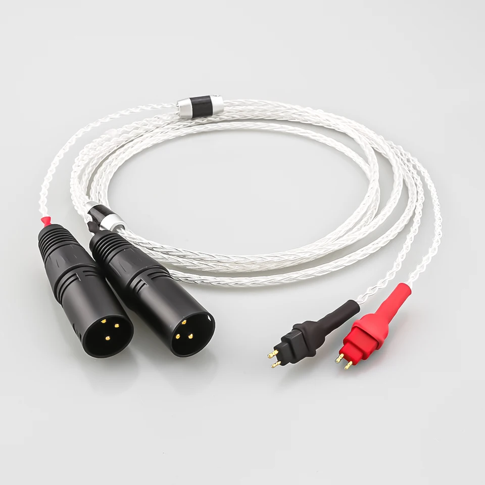 Audiocrast 8Cores OCC WIFI vylepšený kábel HIFI pre slúchadlá HD600 HD650 HD660S HD580 na duálne 3 pin XLR XLR MALO Plug