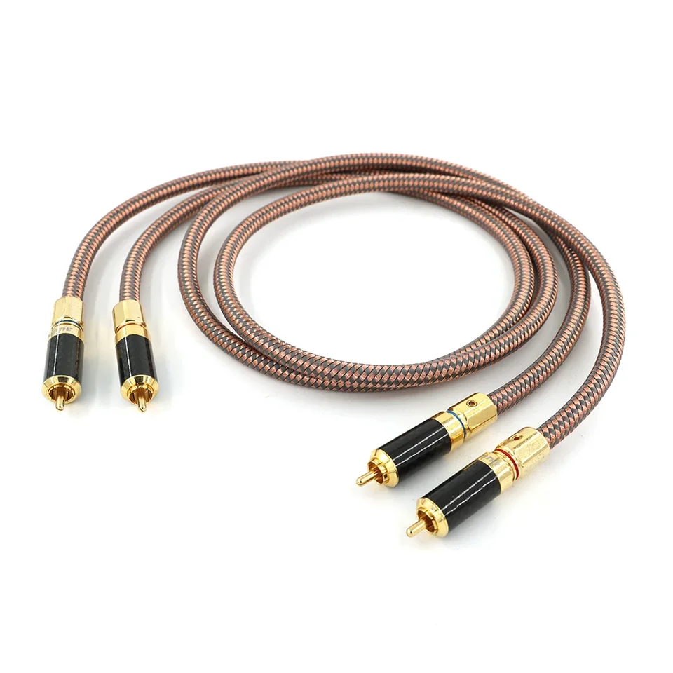 Audiofil RCA kábel Ackuphase OCC Pure Copper Hi Fi kábel uhlíkové zlato RCA konektor Audio RCA kábel pre HIFI