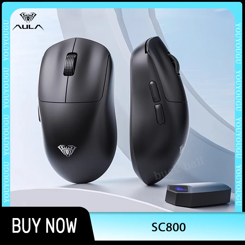 AULA SC800 Wireless Mouse 8K PAW3395 Gaming Mouse 26000DPI Light Weight E-Sport Myši Prispôsobené PC Gamer Accessories Office Darček