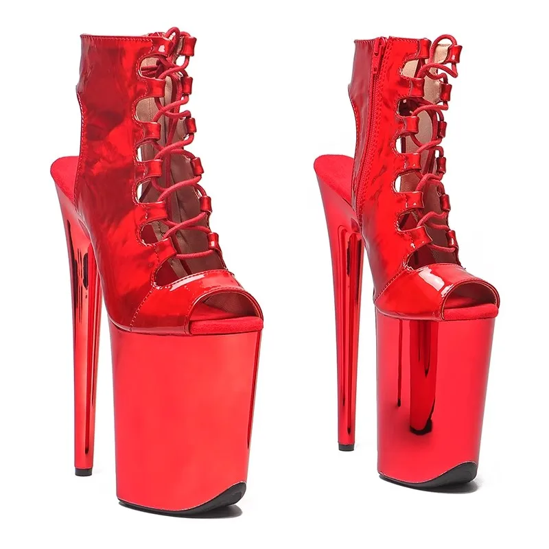 Auman Ale New 23cm/9inches PU Upper Sexy Exotic High Heel Platform Party Dámske topánky Dance Dance Shoes 080