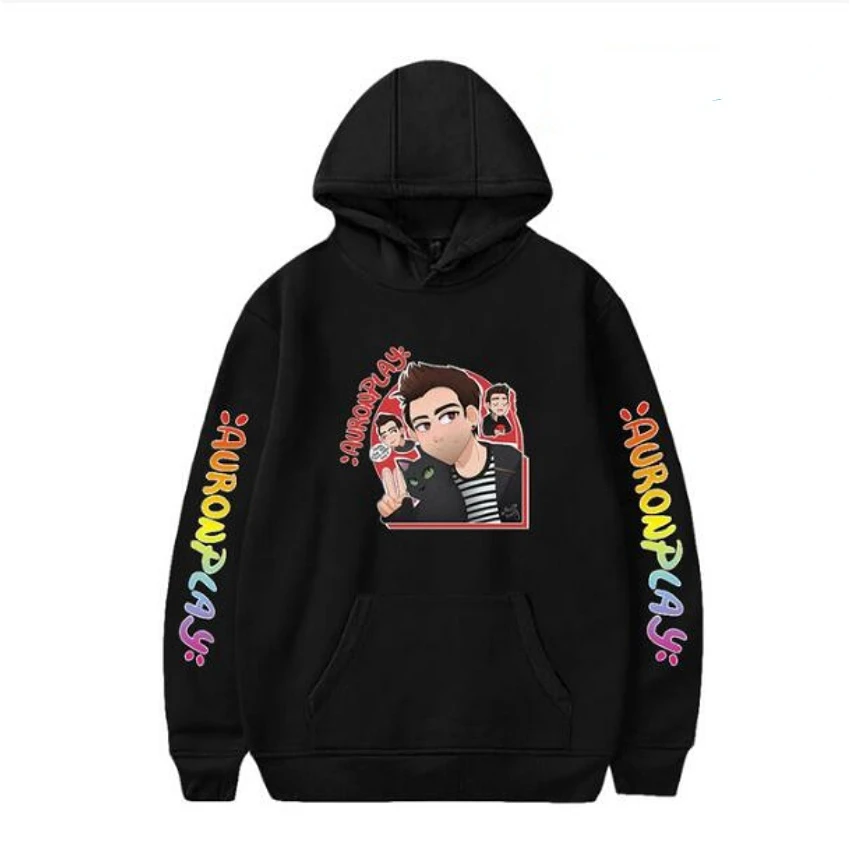 AURONPLAY MERCH FURNÁLNA HOWIE HIP HOP Grafické mikiny harajuku tracksuit Poleron Hombre Streetwear Nadmerné oblečenie