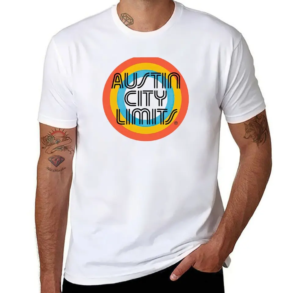 Austin City Limits Logo Tričko Rýchlo sušenie letných vrcholov pre chlapec Colné čierne tričká pre mužov