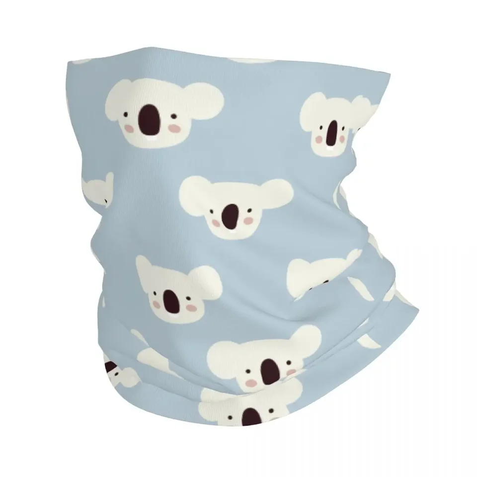 Austrálsky roztomilý koala bandana krk gaiter tlačený Balaclavas Wrap Scarf viac-použitý čelenka turistika unisex dospelých celú sezónu