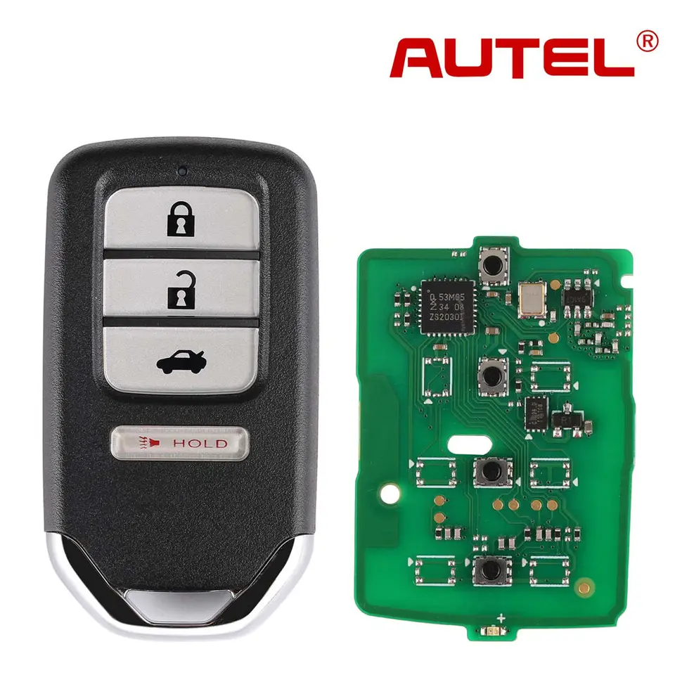 Autel Maxiim Ikey Premium Style Ikeyhd004Al pre Honda 4 Buttons Smart Universal Key Work Work s KM100 KM100E IM508 IM608 PRO
