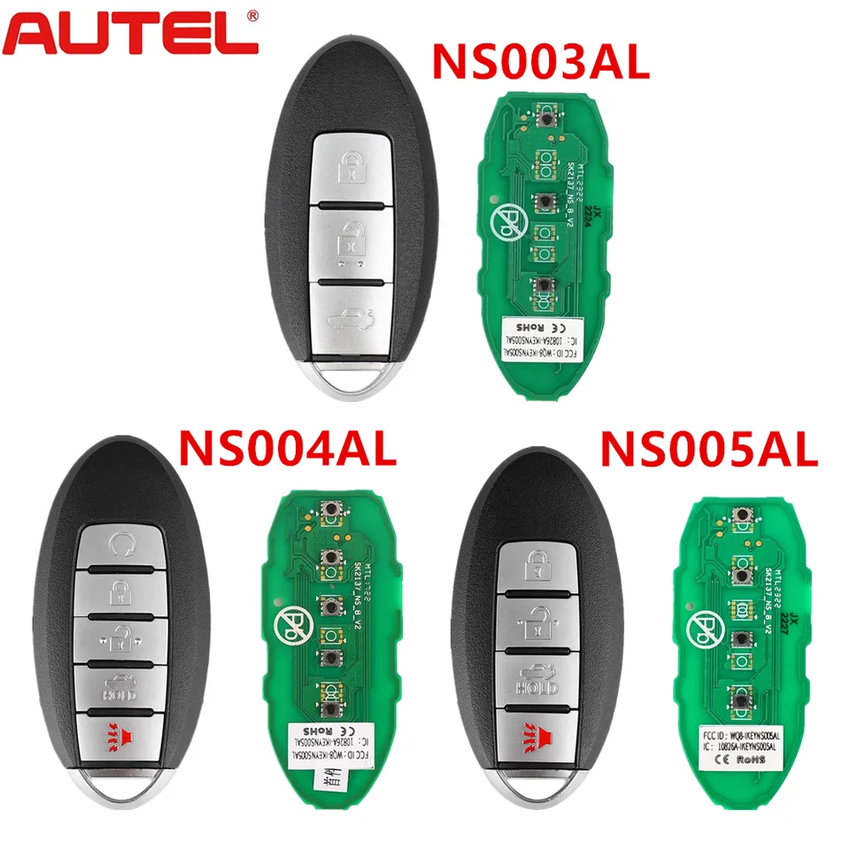 Autel Maxiim Ikey Premium Style NS003AL NS004AL NS005AL SMART KEY PRE NISSAN Používa sa s maxiim KM100 KM100E IM508 IM608 PRO