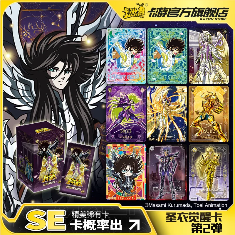 Autentická karta Kayou Saint Seiya Second Bullet Saint Cloak Awakening Card Gold ur