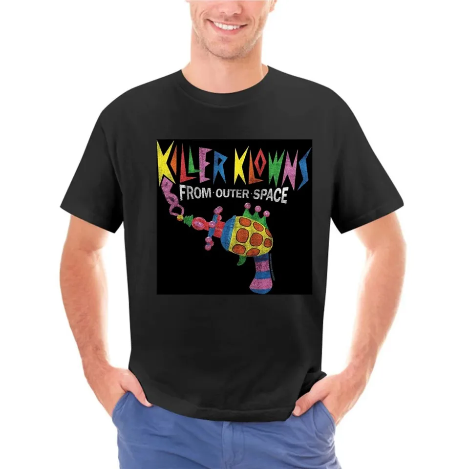 Autentický vrah Klowns z vesmíru popcorn pištoľ tričko XL Nový bravčový košele s krátkym rukávom