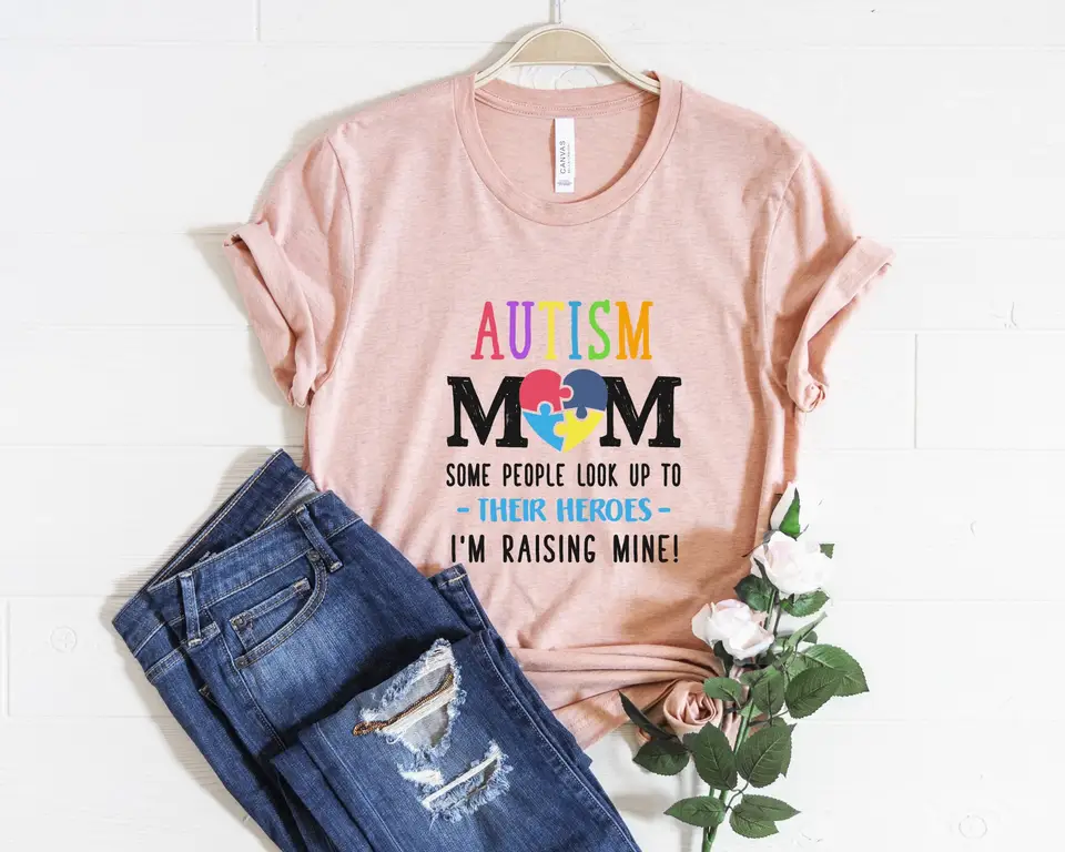 Autizmus mama tričko inšpiratívne povedomie Hero Day