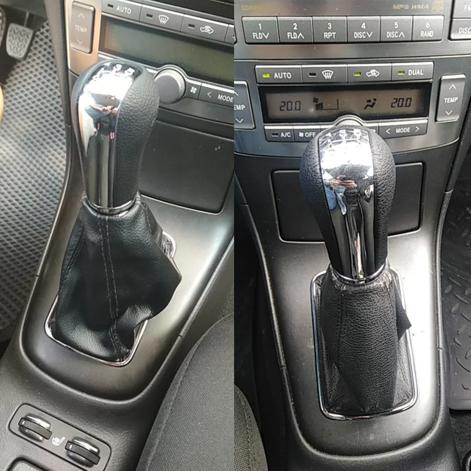 Auto 5 6 Speed ​​Manual Chrome Abs Gear Shift Gomb Stick Handball pre Toyota Avensis T25 MK2 II 2003-2009