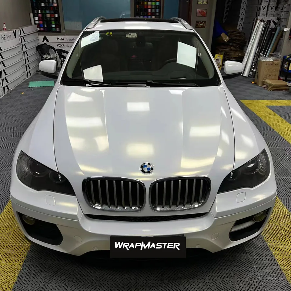 Auto balenie papiera, lesk chameleónový zábal ako na uhlíkové vlákno zlaté biele