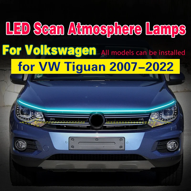 Auto blikajú 1ks vodotesné auto svetlo DRL Denné svetlo so štartovacím hmlom 12V pre Volkswagen VW Tiguan 2007-2022