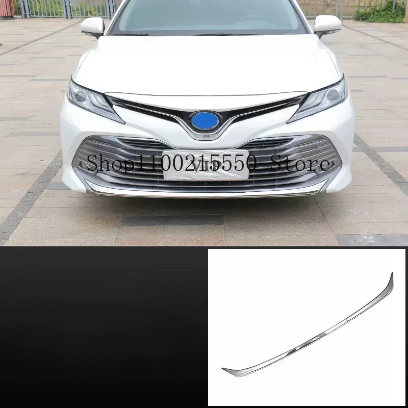 Auto Body Bumper Motor ABS Chrome Trim Orezanie prednej spodnej mriežky mriežky Grille Edge Panel 1ks pre Toyota Camry 2018 -2023 Styling