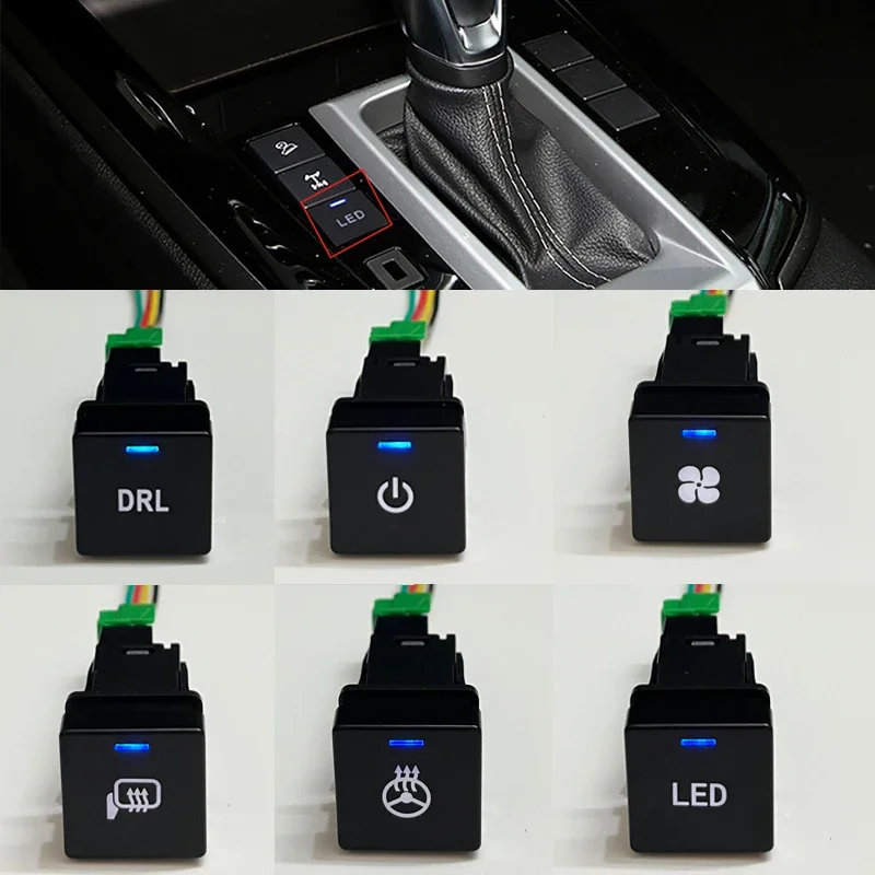 Auto DRL LED napájanie vypnutia ventilátora Vlanca Spätný spínač spätného vykurovania so spojovacím drôtom pre Isuzu D-Max 2021 2022 2023