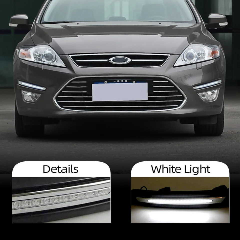 Auto DRL pre Ford Mondeo Fusion 2011 2012 2013 LED denné svetlo svetlo denného svetla hmlového obalu so signálom zákruty