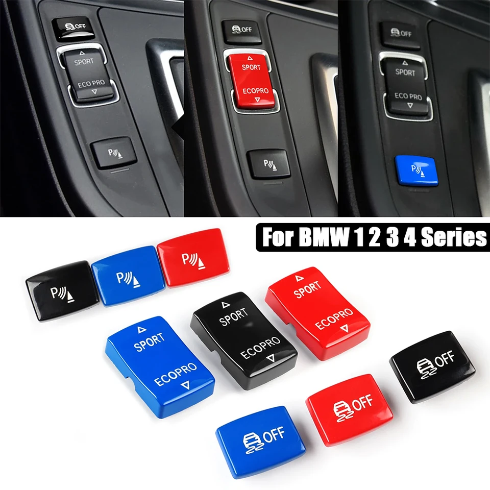 Auto ESP Antislip Switch Sport Tlačidlá Radar Sensor Key Red/Blue for BMW 1 2 3 4 Series F20 F21 F22 F23 F30 F31 F34 F35 F32 F36