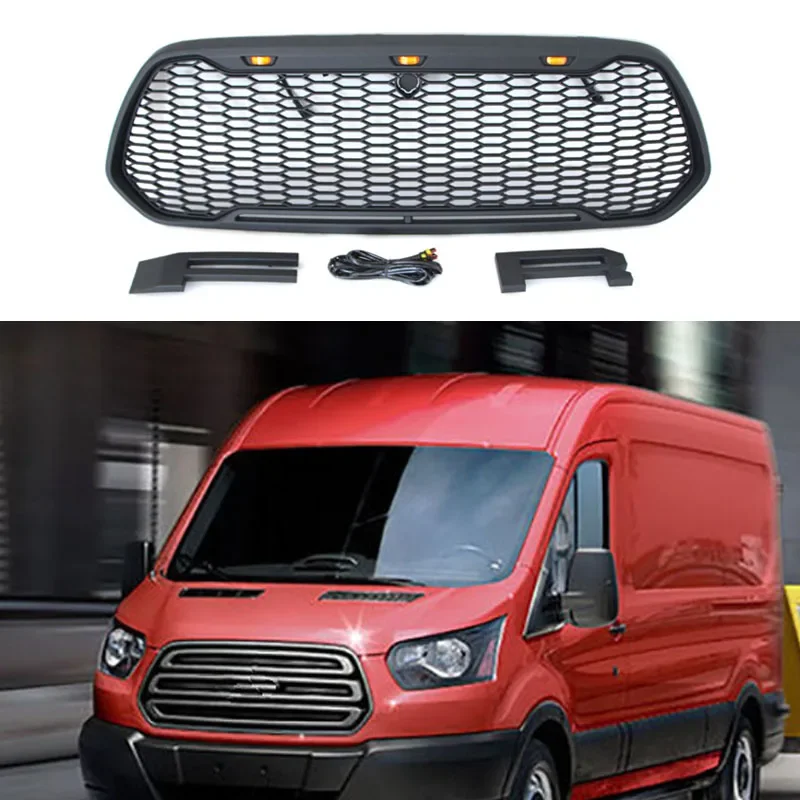 Auto Exterior príslušenstvo predný nárazník mriežky ABS Grills Fit for Ford Transit Custom (North USA Version) 2014-2021
