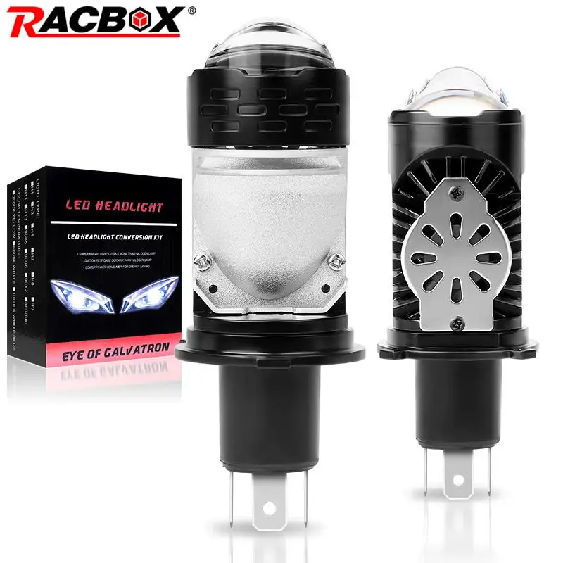 Auto H4 LED svetlomet žiarovka 12V HI-LO LAMP LAMP Mini projektor H4 12000LM Head Light Plug & Play 6000K White for SUV motocykel