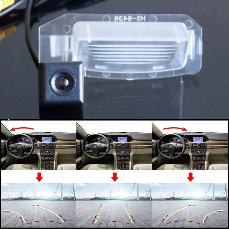 Auto inteligentné dynamické trajektórium parkovacia reverzná kamera pre Mitsubishi Outlander II III IV 2006 ~ 2019 HD Zadný pohľad