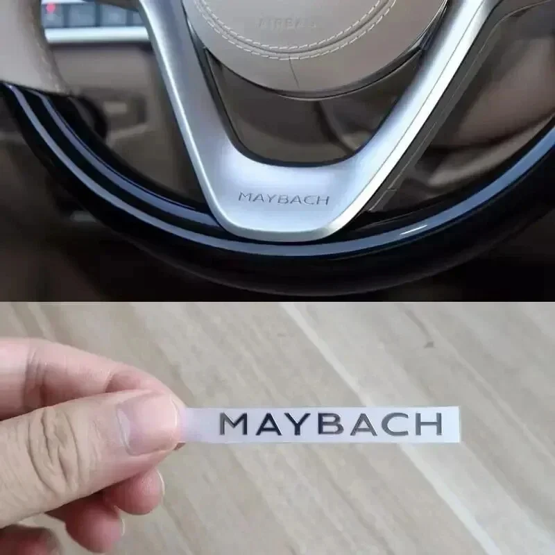 Auto Interiér je vkladaný náhodne volantom, anglický nálepka s písmenami pre Maybach EC S450 S560 S600 EMBLEM STYLING