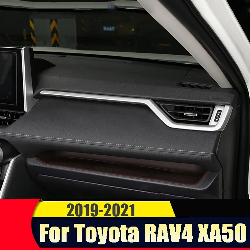Auto Interiérový predný stredový ovládací prístrojový panel Dashboard Cover Trim Sticker pre Toyota RAV4 2019-2021 2022 2023 2024 XA50 Príslušenstvo