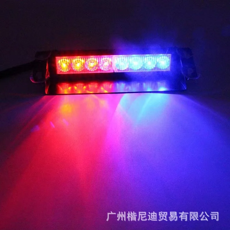 Auto LED 12 V High Bright 8 LED svetla LED BLACKING SUCKER na prednom a zadnom čelnom skle LED Výstražné svetlá Vnútorné doplnky