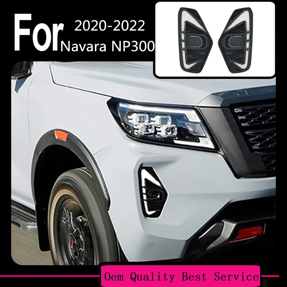 Auto LED Daytime Running Hisk Fog Light Light vodotesný zákrutový signál žltý pre Nissan Navara NP300 Frontier 2020 2021 2022