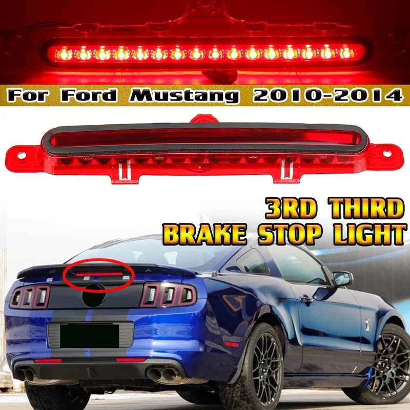 Auto LED High Mount zadná časť brzdového svetla zastavenia signálu Red Light pre Ford Mustang 2010-2014