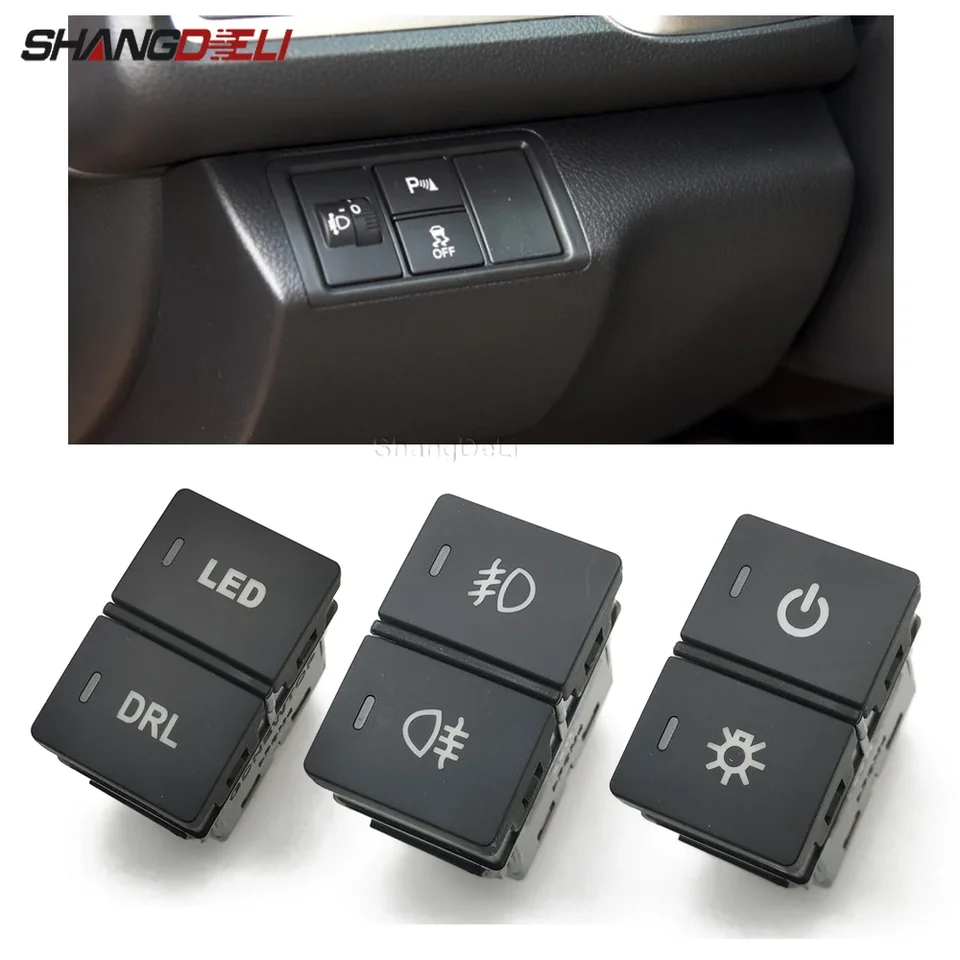 Auto LED svetlo s dvoma kľúčovými spínačmi Radar predné hmlové svetlo volant Vykurovanie tlačidla pre Honda CRV URV Avancier City Accessories