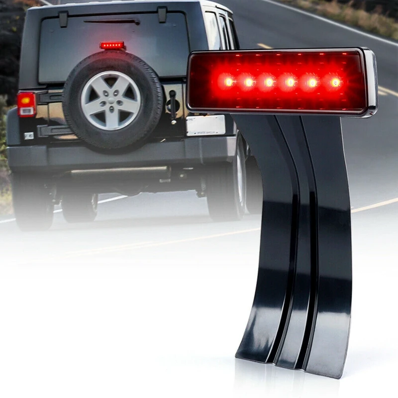 Auto LED tretie brzdové zadné svetlá High Mount Stop Lights pre Jeep Wrangler JK 07-18