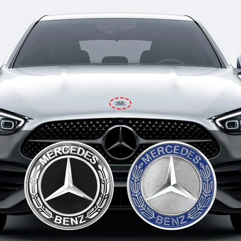Auto Metal Flat Hood Emblem Logo Front Badge Logo vhodné pre Mercedes Benz AMG W212 W213 W205 W177 W247 W176 CLS CLK CLK CLG GLS X253
