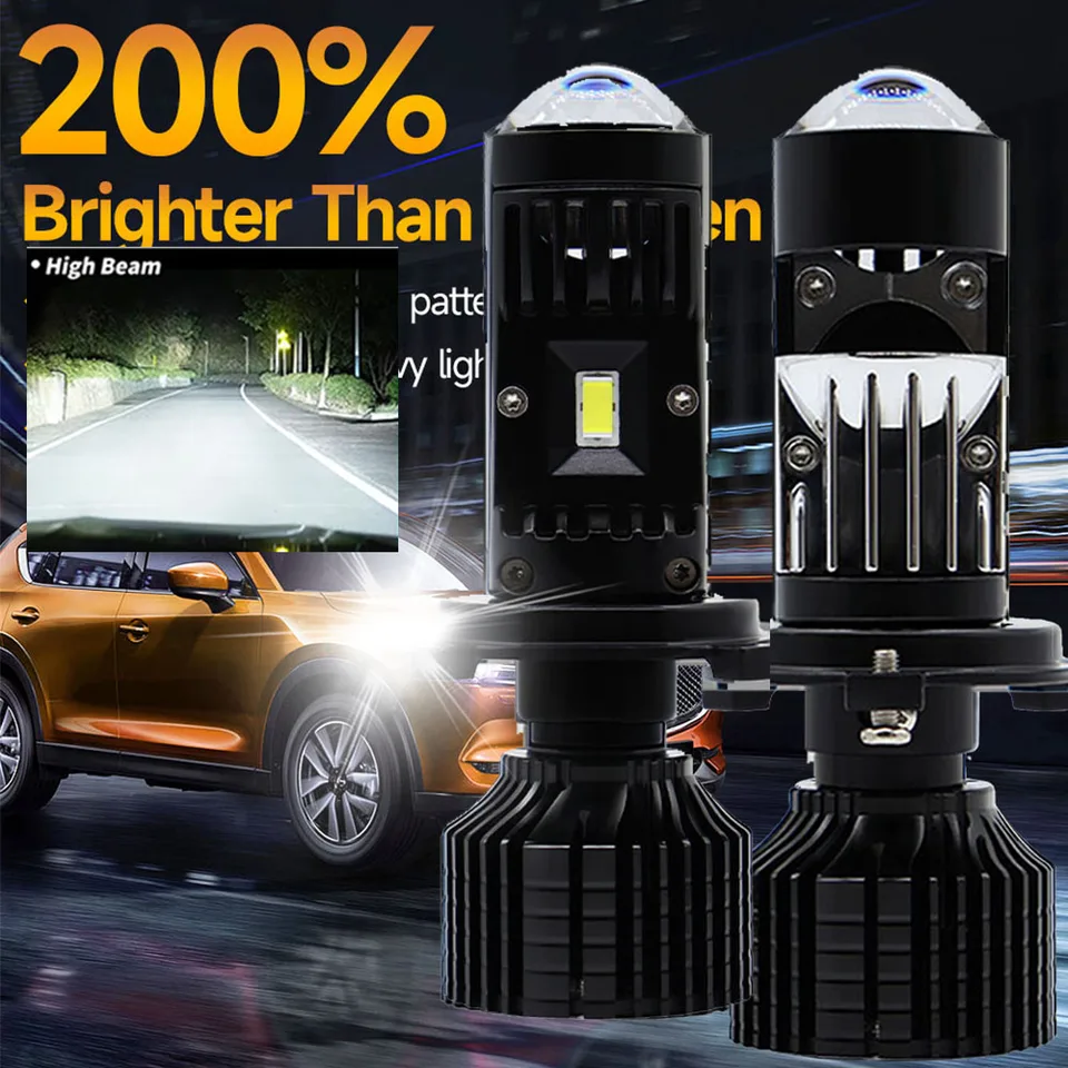Auto Mini H4 LED H7 Mini BI LED projektor objektív H4 Canbus LED Automobily LAMBILE LAMP 90W/DIENY 20000LM 12V LHD FOG Svetlo