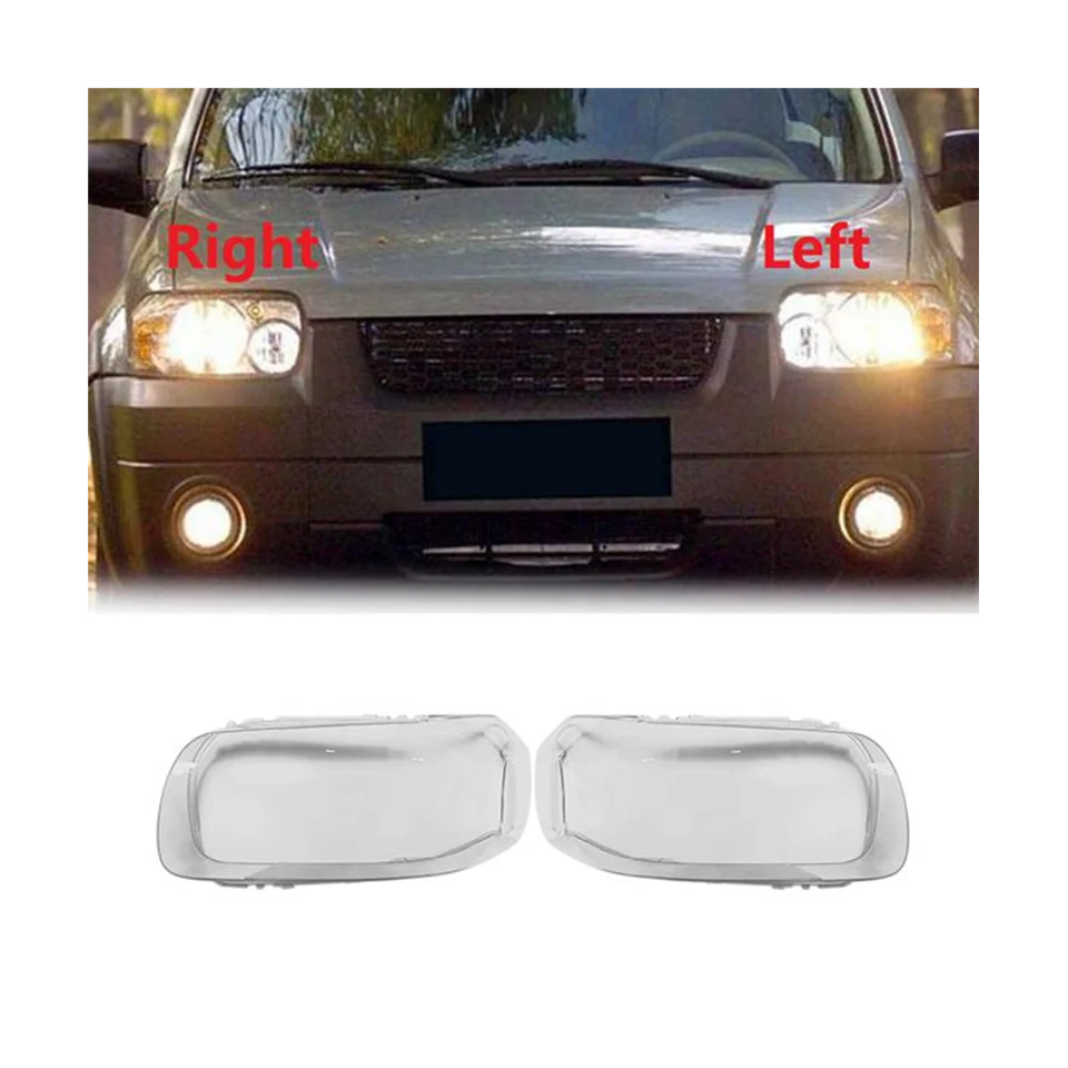Auto pravý svetlomet lampa tieni priehľadné šošovky kryt obalu pre Ford Kuga 2005 2006 2007