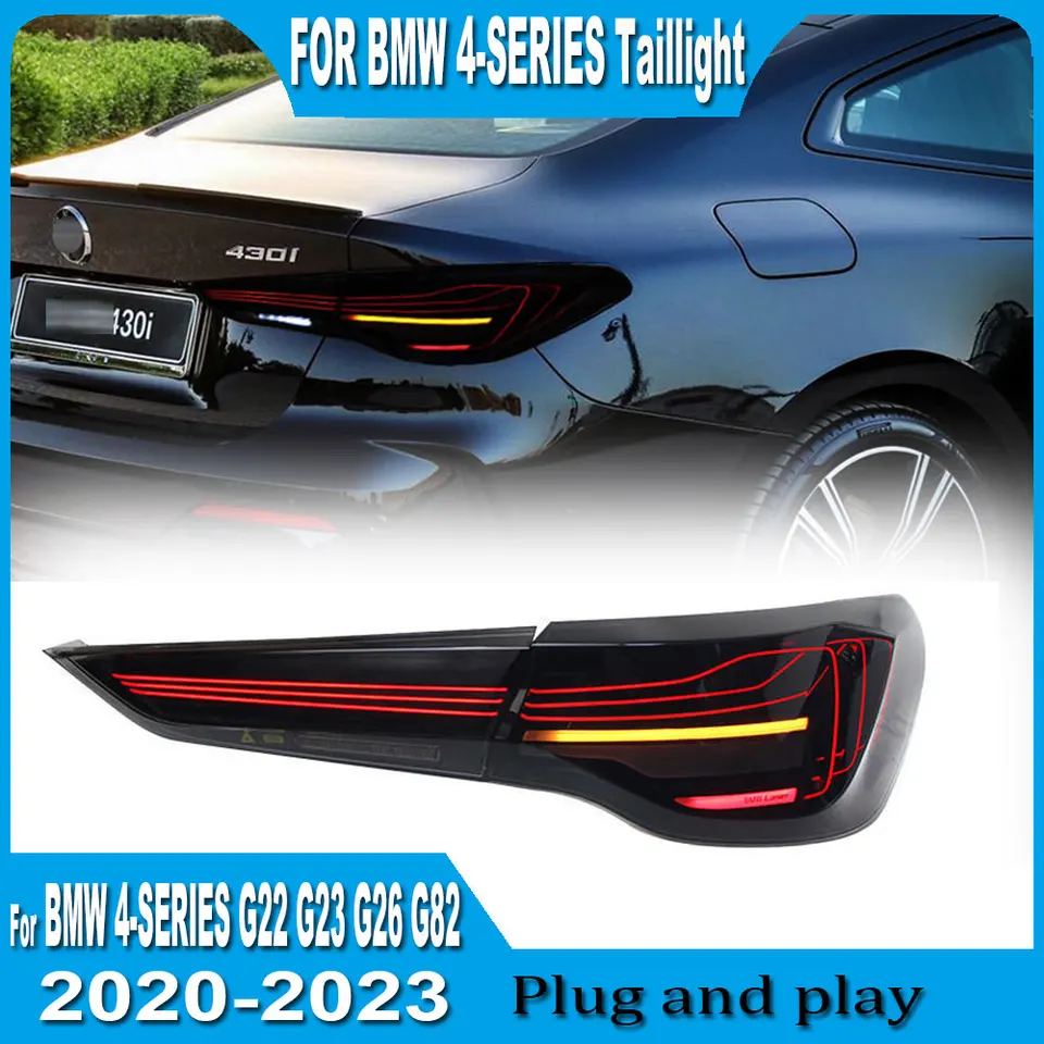 Auto pre BMW 4Series G22 G23 G26 G82 M4 2020-2023 Taillight New Style Upgrade CSL LED Stop Light Signals Signály Brzdenie Light Doplnky