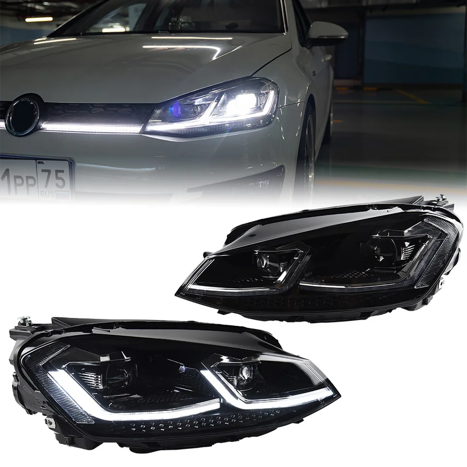 Auto pre VW Golf 7 2013–2017 MK7 svetlomety Drl Hella LED bi xenon žiarovka FOG Hmlové svetlá auto príslušenstvo golf 7 hlavná lampa