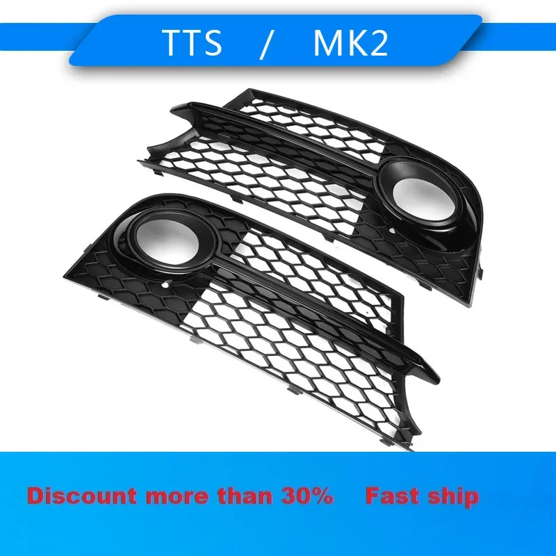 Auto predného nárazníka mriežka mriežka ABS FOG Light Cover Rám pre Audi TT MK2 S-Line Upgradt Evident TTS 2011-2014 Ochrana automatického žiarovky